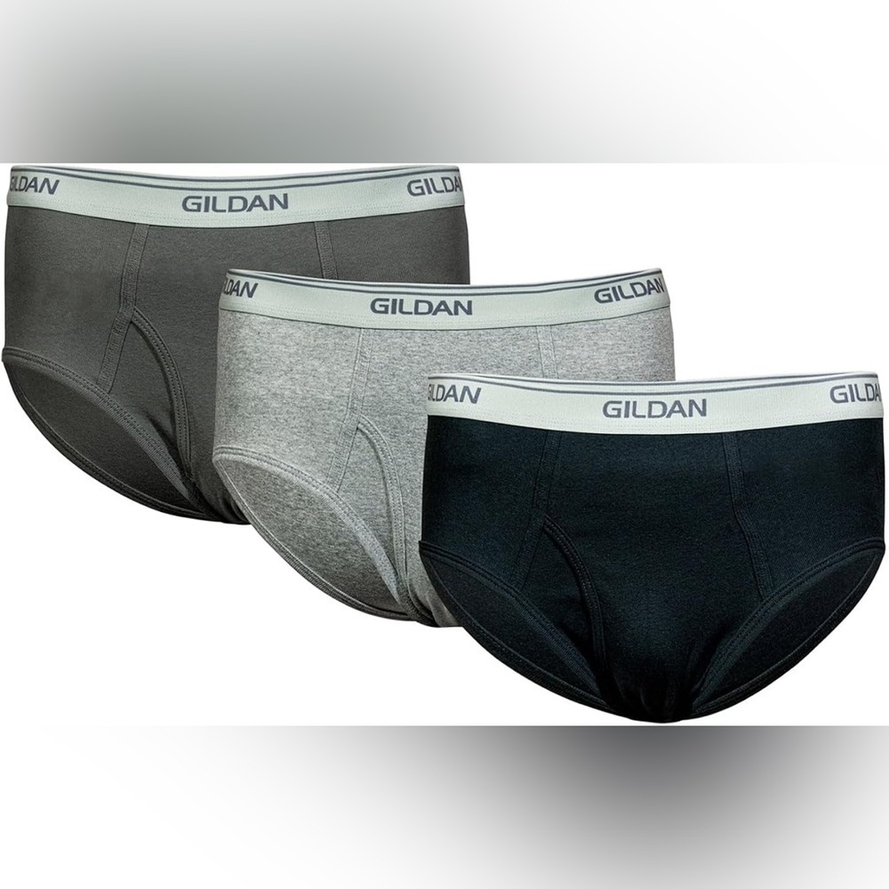 NWT Gildan Men Cotton Briefs Soft Comfortable & Breathable Underwear 3-Pack 3XL